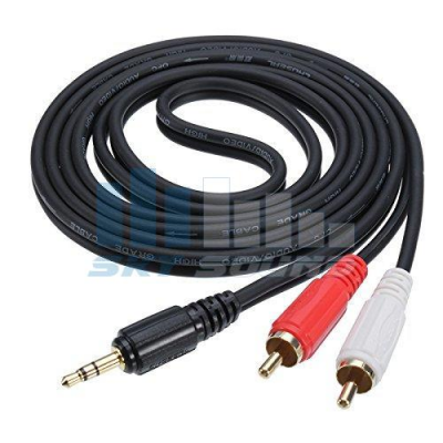Mini Jack Interconnecting Cable to 2RCA 3m